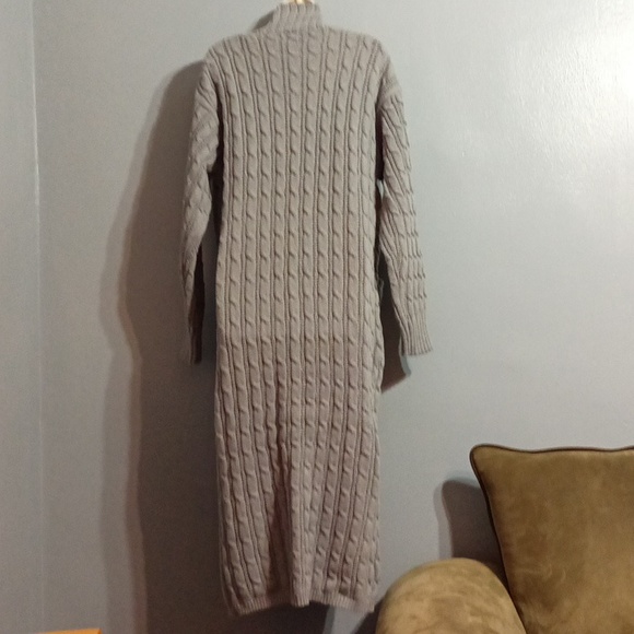 Grey 2XL women's long cardigan duster sweater - Picture 15 of 17